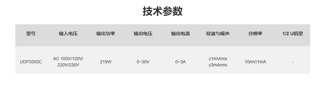 优利德UDP3000C系列可编程线性直流电源